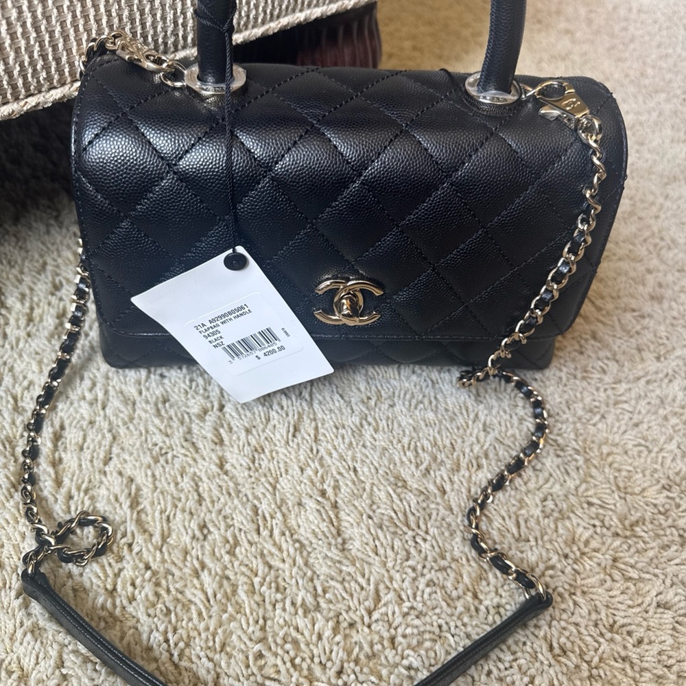 Chanel Black Quilted Leather Handbag